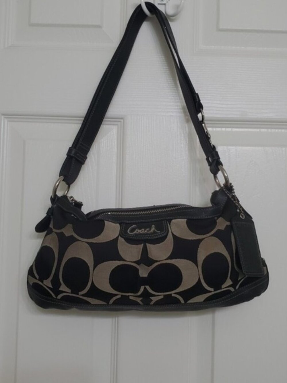 Coach Soho Vintage Monogram Leather & Canvas Shoulder Crossbody Bag